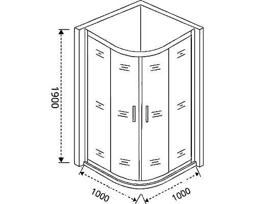 Душевой уголок Good Door Cofe R-100-C-CH 100x100 КФ00023 профиль Хром стекло прозрачное
