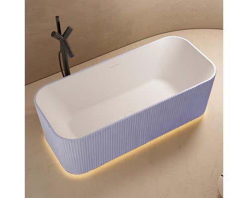 Ванна из искусственного камня Abber Stein 170x75 AS9663Violett Фиолетовая без гидромассажа