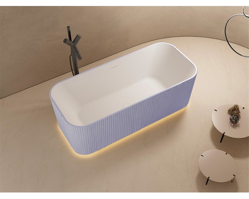 Ванна из искусственного камня Abber Stein 170x75 AS9663Violett Фиолетовая без гидромассажа