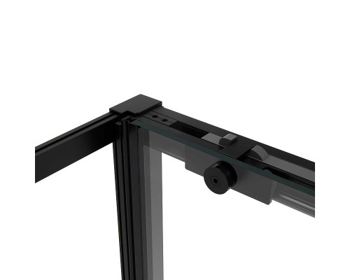 Душевой уголок Vincea Slim Soft 100x90 VSR-1SS9010CLB профиль Черный стекло прозрачное