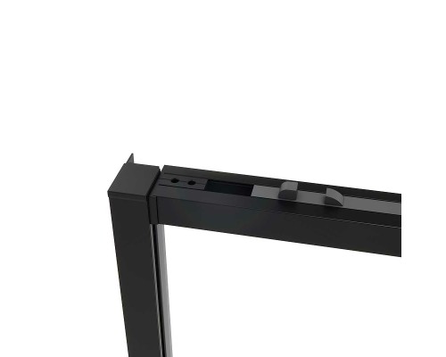 Душевой уголок Vincea Slim Soft 100x90 VSR-1SS9010CLB профиль Черный стекло прозрачное