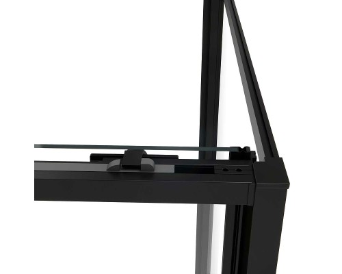 Душевой уголок Vincea Slim Soft 100x90 VSR-1SS9010CLB профиль Черный стекло прозрачное
