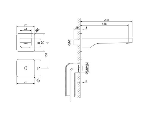 Смеситель для раковины Timo Torne 4373/00SM Хром