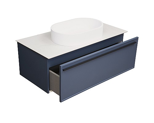 Тумба под раковину La Fenice Elba 100 FNC-01-ELB-BG-100 подвесная Синяя матовая