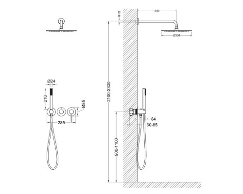 Душевая система Timo Saona SX-2349/00SM Хром