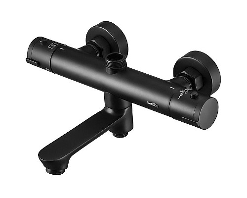 Душевая система Swedbe Hermes 5116B с термостатом Черная матовая