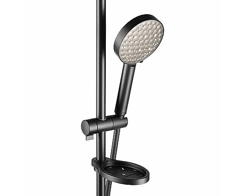 Душевая система Swedbe Hermes 5116B с термостатом Черная матовая