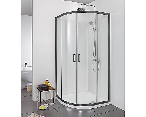 Душевой уголок Aquatek 90х90 AQ ARI RO 09020BL профиль Черный стекло прозрачное