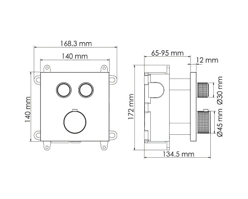 Смеситель для душа WasserKRAFT Dinkel 5848 Thermo с термостатом Хром