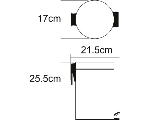 Ведро для мусора WasserKRAFT K-633LB Светлая бронза