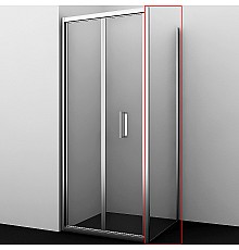 Душевая стенка WasserKRAFT Weser 100 78F10-RP100 профиль Хром стекло прозрачное