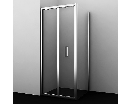 Душевая стенка WasserKRAFT Weser 90 78F03-RP90 профиль Хром стекло прозрачное