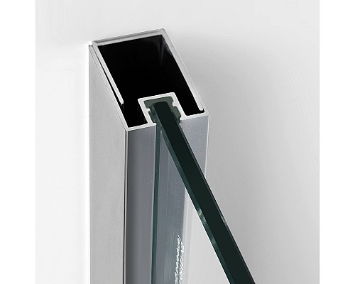 Душевая стенка WasserKRAFT Weser 90 78F03-RP90 профиль Хром стекло прозрачное