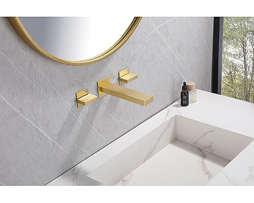 Смеситель для раковины Abber Daheim AF82122G Золото матовое