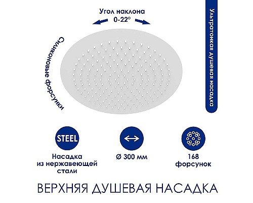 Душевая система WasserKRAFT A185.161.155.WM Белая матовая