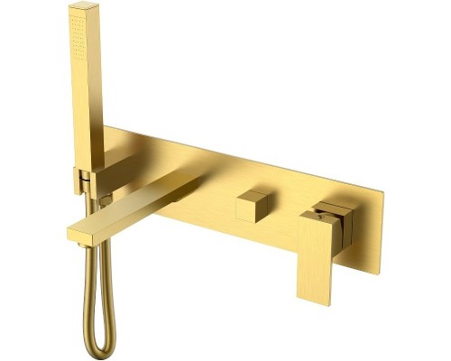 Смеситель для ванны Boheme Qubic 474-2-MG Золото матовое