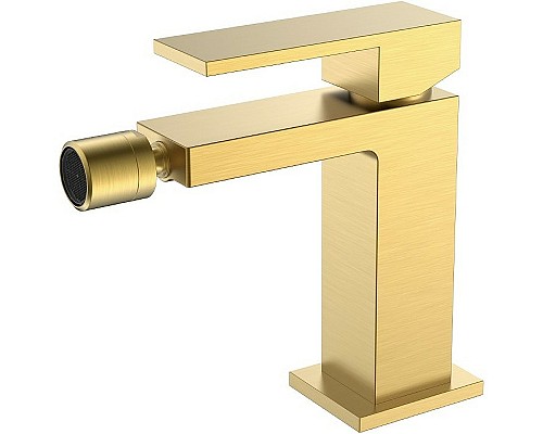 Смеситель для биде Boheme Qubic 476-MG Золото матовое