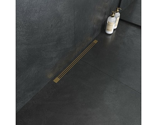 Душевой лоток Boheme B&T Infinity 60 981-60-MG с решеткой Золото матовое Душевой лоток Boheme B&T Infinity 60 981-60-MG с решеткой Золото матовое