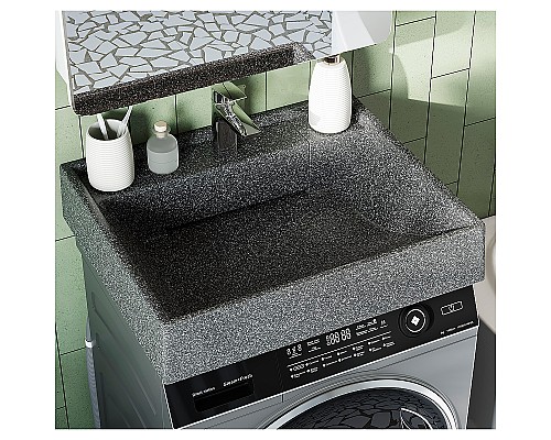 Раковина Aquaton Рейн 60 1A72103KRW210 на стиральную машину Графит Раковина Aquaton Рейн 60 1A72103KRW210 на стиральную машину Графит