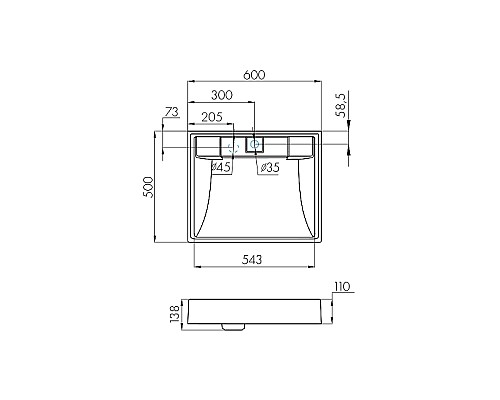 Раковина Aquaton Рейн 60 1A72103KRW210 на стиральную машину Графит Раковина Aquaton Рейн 60 1A72103KRW210 на стиральную машину Графит