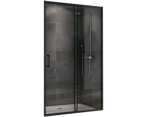 Душевая дверь Abber Schwarzer Diamant 150 AG30150B5 профиль Черный стекло прозрачное