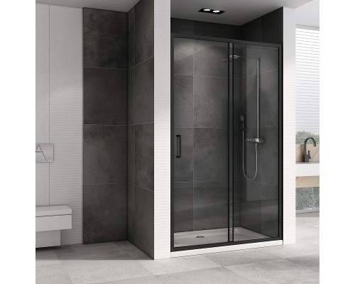 Душевая дверь Abber Schwarzer Diamant 150 AG30150B5 профиль Черный стекло прозрачное