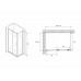Душевой уголок Abber Schwarzer Diamant 130x90 профиль Черный стекло прозрачное