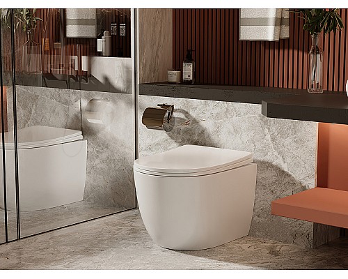 Унитаз Abber Bequem AC1111 приставной с сиденьем Микролифт