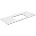 Столешница под раковину Kerama Marazzi Plaza Classic Neo Монте тиберио 120 PL3.SG507120R\120 Белый мрамор