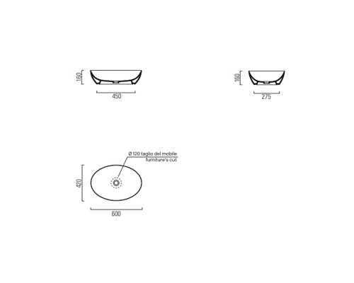 Раковина-чаша GSI Pura 60 884211 Белая