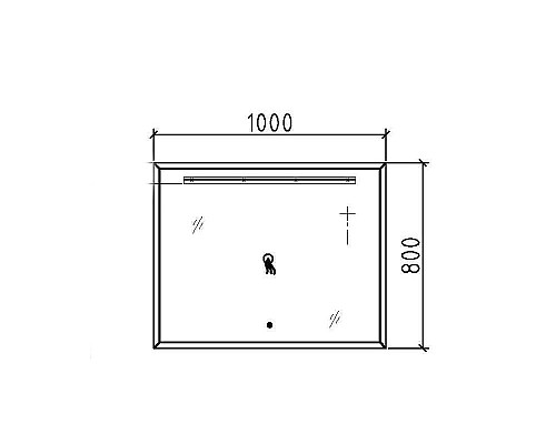 Зеркало Black&White Universe U909.1000MR 100 909.1000MR с подсветкой с сенсорным выключателем