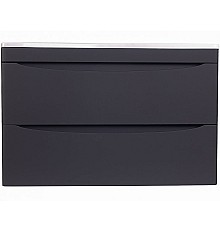 Тумба под раковину Style Line Бергамо мини 90 Люкс Plus СС-00002366 подвесная Черная антискрейч