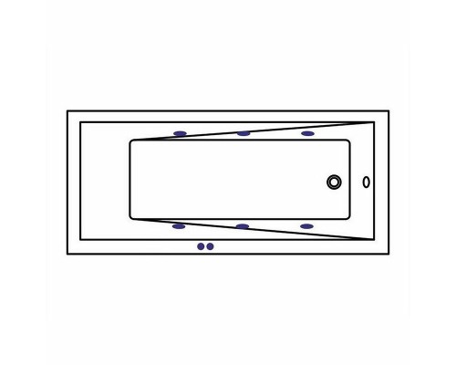 Акриловая ванна Whitecross Wave Slim 160x80 0111.160080.100.SOFT.BR с гидромассажем