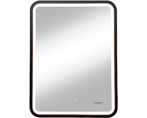Зеркало Reflection Happy 600х800 RF4919HP с подсветкой Черное с сенсорным выключателем и диммером