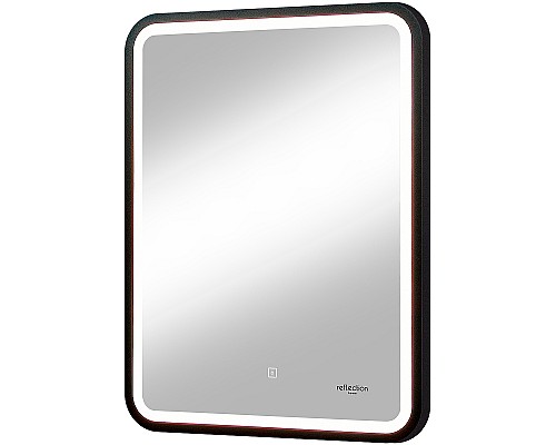 Зеркало Reflection Happy 600х800 RF4919HP с подсветкой Черное с сенсорным выключателем и диммером