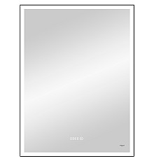 Зеркало Reflection Ghost 600х800 RF5223GH с подсветкой Черное с сенсорным выключателем, диммером и часами