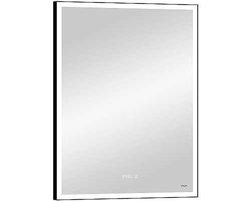 Зеркало Reflection Ghost 600х800 RF5223GH с подсветкой Черное с сенсорным выключателем, диммером и часами