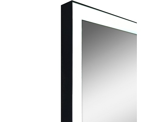 Зеркало Reflection Ghost 600х800 RF5223GH с подсветкой Черное с сенсорным выключателем, диммером и часами