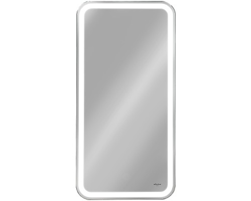 Зеркальный шкаф Reflection Circle 400х800 R RF2104SR с подсветкой Белый матовый