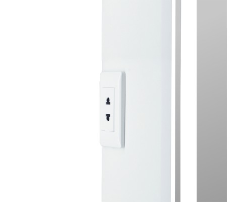 Зеркальный шкаф Reflection Circle 400х800 R RF2104SR с подсветкой Белый матовый