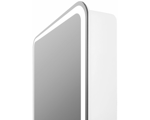 Зеркальный шкаф Reflection Circle 400х800 R RF2104SR с подсветкой Белый матовый