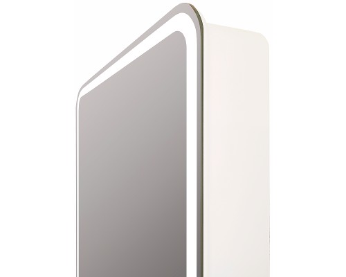 Зеркальный шкаф Reflection Circle  400х800 L RF2105SR с подсветкой Белый матовый