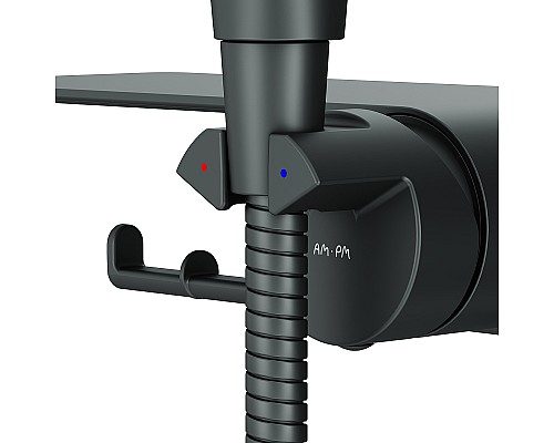 Гигиенический душ со смесителем AM.PM Func F0H8F922 Черный матовый