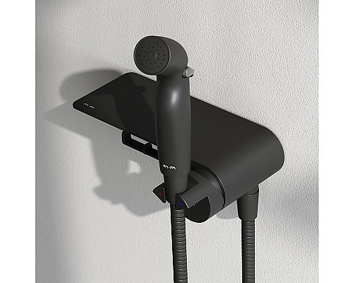 Гигиенический душ со смесителем AM.PM Func F0H8F922 Черный матовый