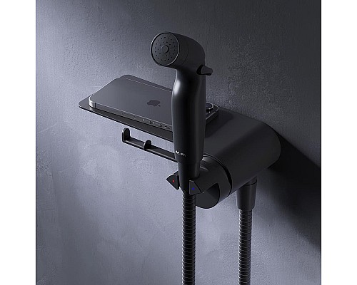 Гигиенический душ со смесителем AM.PM Func F0H8F922 Черный матовый