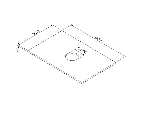 Столешница под раковину AM.PM Func 80 M8FST0801WG Белая глянцевая