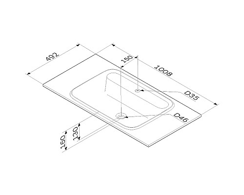 Раковина AM.PM Func 100 M8FWPC1000WM Белая матовая