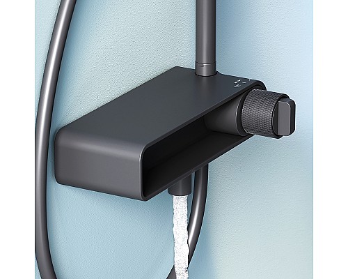 Душевая система AM.PM X-Joy F0785A722 Черная матовая