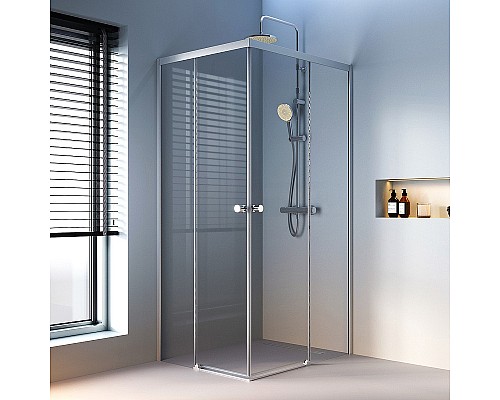 Душевой уголок AM.PM X-Joy 100х80 W94G-403-10080-MТ профиль Хром матовый стекло прозрачное