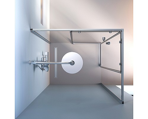 Душевой уголок AM.PM X-Joy 100х80 W94G-403-10080-MТ профиль Хром матовый стекло прозрачное